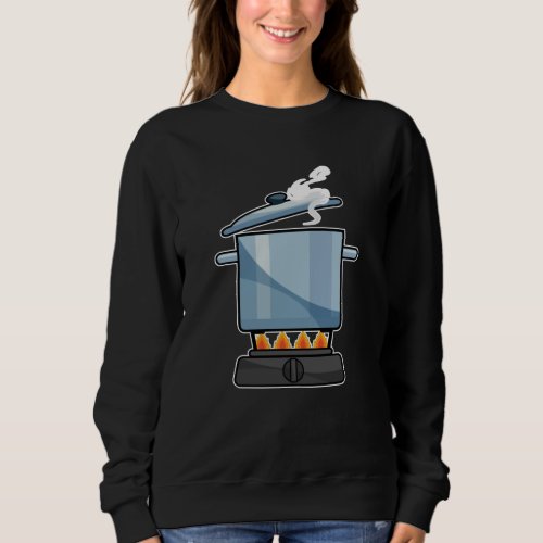 Fireplace with Saucepan  Lid Sweatshirt