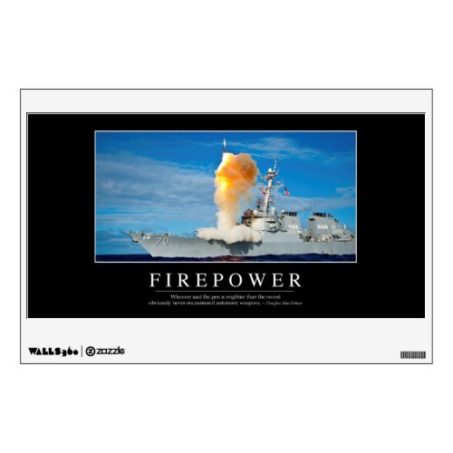 Firepower Inspirational Quote Wall Sticker