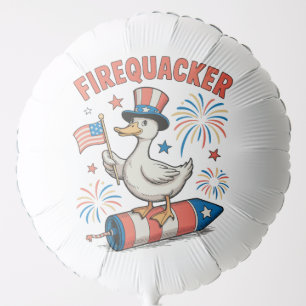 Firequacker Patriotic Duck 4th Of July 250th Balloon