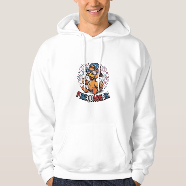 Firequacker Patriotic Duck Vintage Shirt Design_1 (Front)