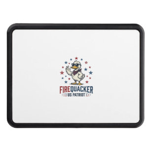 Firequacker Patriotic Duck Vintage Shirt Design_1 Hitch Cover
