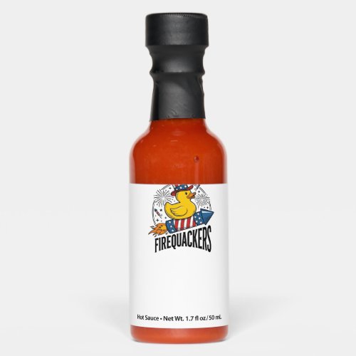 Firequackers Patriotic Duck Firework Shirt Design_ Hot Sauces