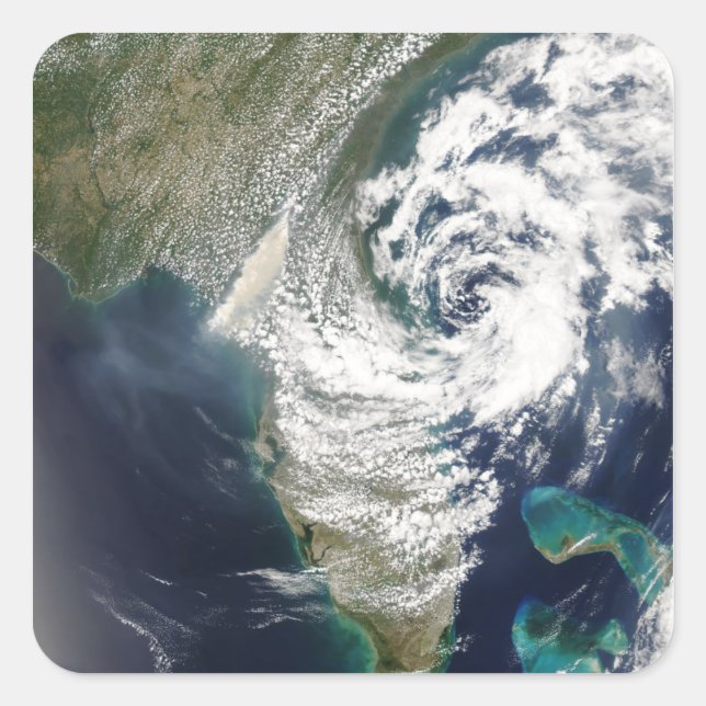 Fires and smoke in Georgia and Florida Square Sticker (Front)