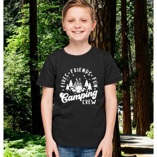 Fires Friends Fun Camping Crew Funny Camper T_Shirt