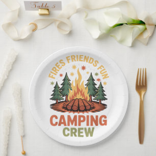 Fires Friends Fun Camping Paper Plates