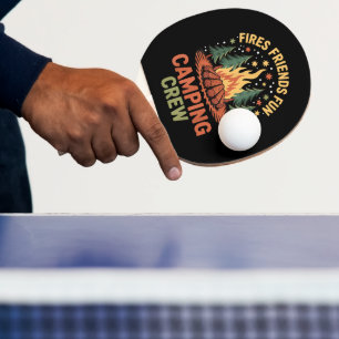 Fires Friends Fun Camping Ping Pong Paddle