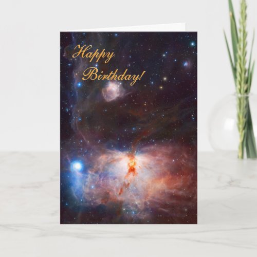 Fires of the Flame Nebula _ Happy Birthday Card