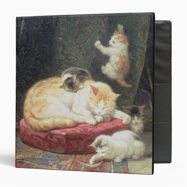 Fireside Bliss (oil on panel) 3 Ring Binder (Front/Inside)