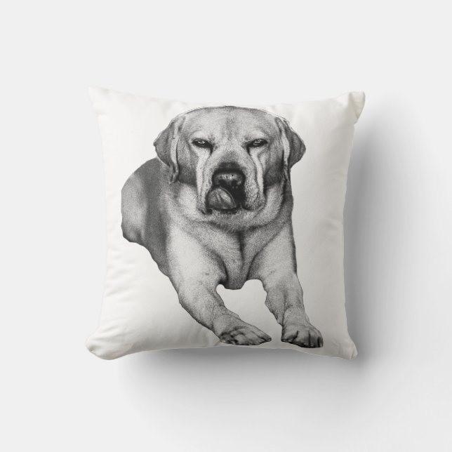 Fireside Portrait in Shadow Throw Pillow (Front)