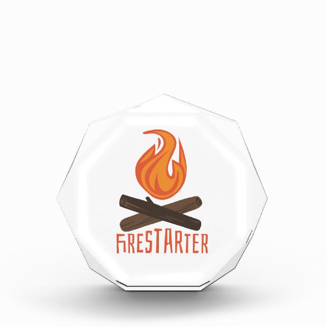 Firestarter Campfire Acrylic Award (Front)