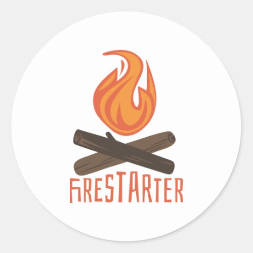 Firestarter Campfire Classic Round Sticker