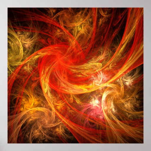 Firestorm Abstract Art Print | Zazzle