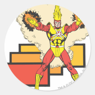 Firestorm In His Element Classic Round Sticker
