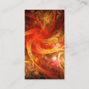Firestorm Modern Abstract Art Red Gold Energy Business Card