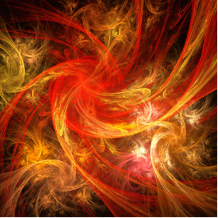 Firestorm Modern Abstract Art Red Gold Energy Statuette