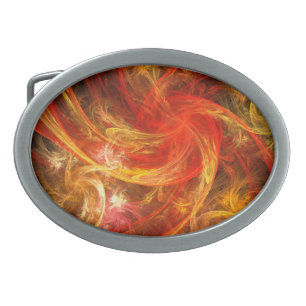 Firestorm Nova Abstract Art Belt Buckle