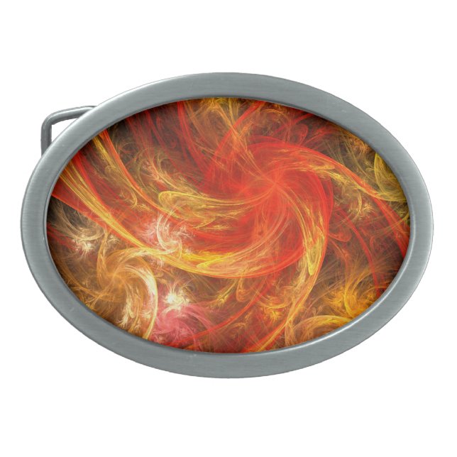 Firestorm Nova Abstract Art Belt Buckle (Front)