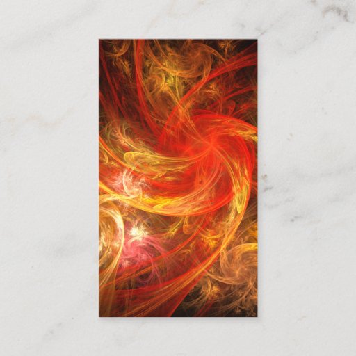 Customizable Firestorm Nova Abstract Art Business Card