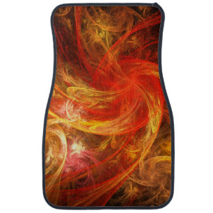 Firestorm Nova Abstract Art Car Floor Mat