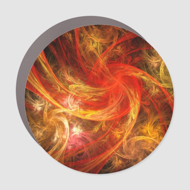 Firestorm Nova Abstract Art Car Magnet (Front)