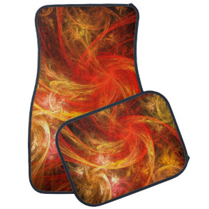 Firestorm Nova Abstract Art Car Mat