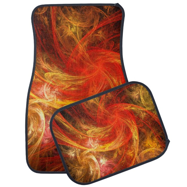 Firestorm Nova Abstract Art Car Mat (Set)