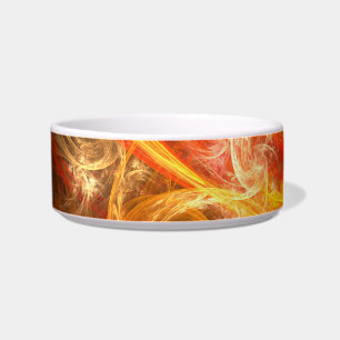 Firestorm Nova Abstract Art Cat Bowl
