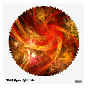 Firestorm Nova Abstract Art Circle Wall Sticker