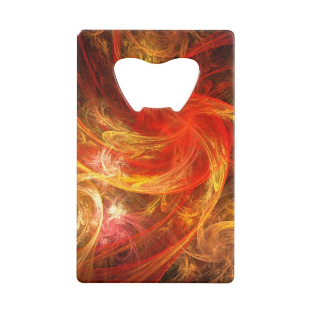 Firestorm Nova Abstract Art Credit Card Bottle Opener (Front)
