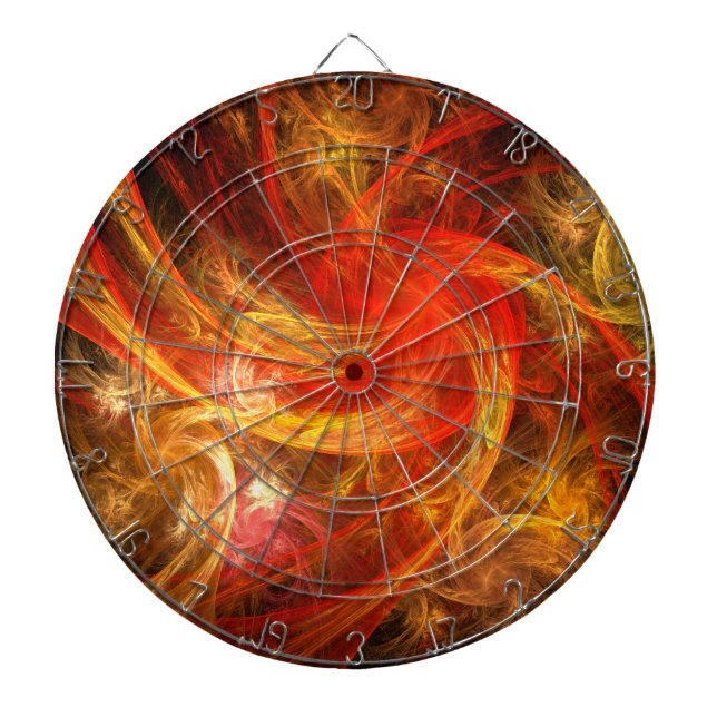 Firestorm Nova Abstract Art Dart Board (Front)