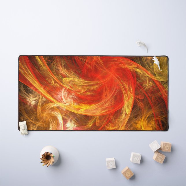 Firestorm Nova Abstract Art Desk Mat (Kids Table)