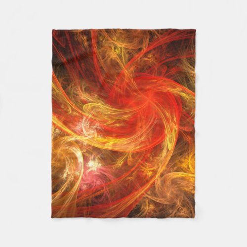 Firestorm Nova Abstract Art Fleece Blanket