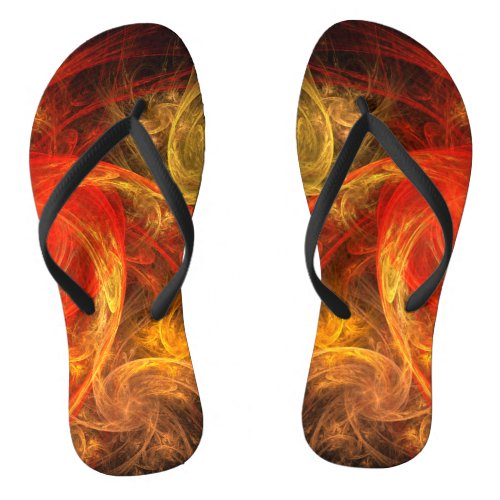 Firestorm Nova Abstract Art Flip Flops