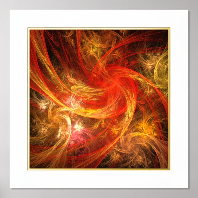 Firestorm Nova Abstract Art Foil Prints (Front)