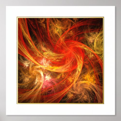 Firestorm Nova Abstract Art Foil Prints