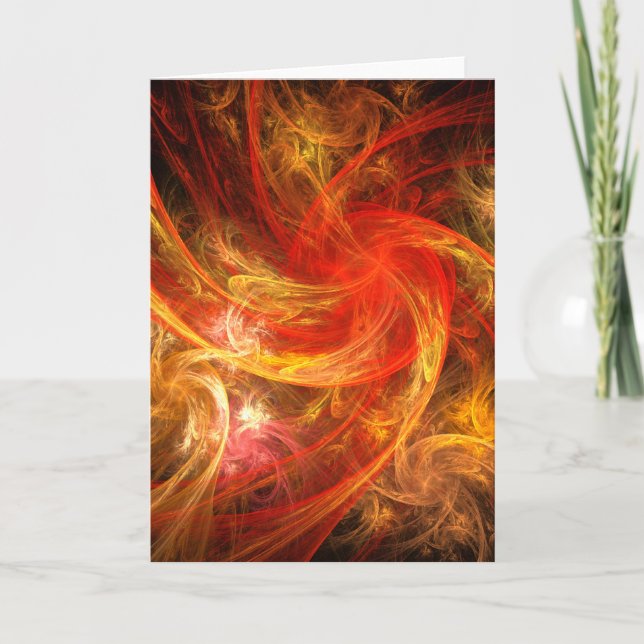 Firestorm Nova Abstract Art Greeting Card (Front)