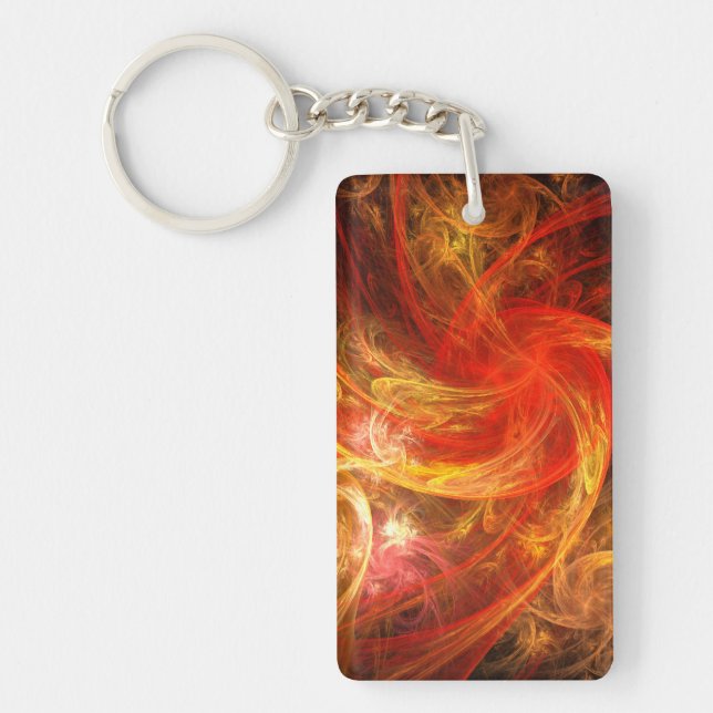 Firestorm Nova Abstract Art Keychain (Front)