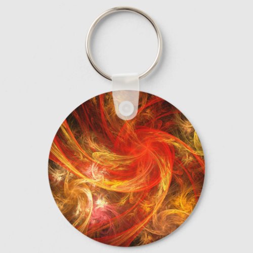 Firestorm Nova Abstract Art Keychain