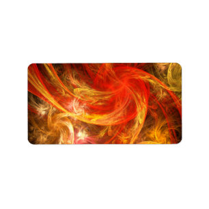 Firestorm Nova Abstract Art Label