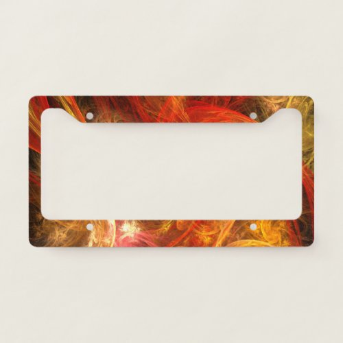Firestorm Nova Abstract Art License Plate Frame