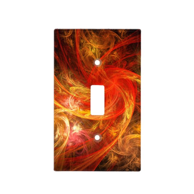 Firestorm Nova Abstract Art Light Switch Cover (Front)