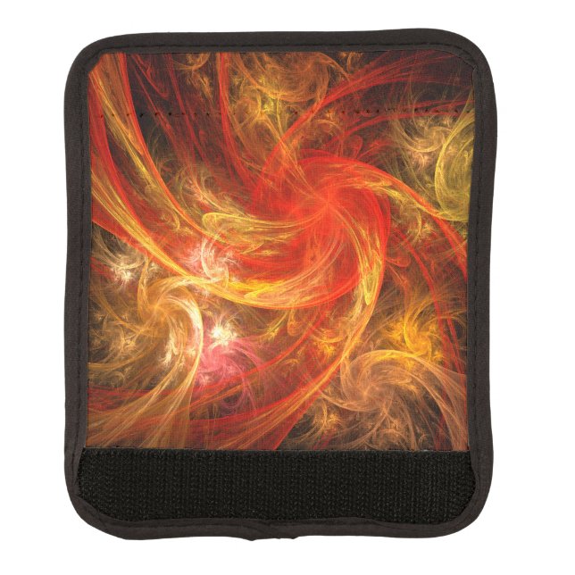 Firestorm Nova Abstract Art Luggage Handle Wrap (Front)