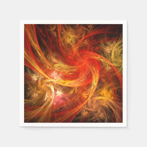 Firestorm Nova Abstract Art Napkins