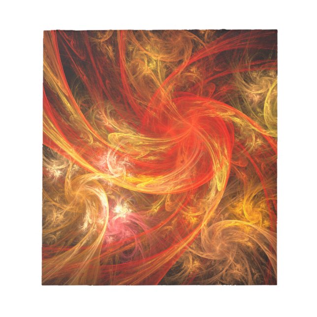 Firestorm Nova Abstract Art Notepad (Front)