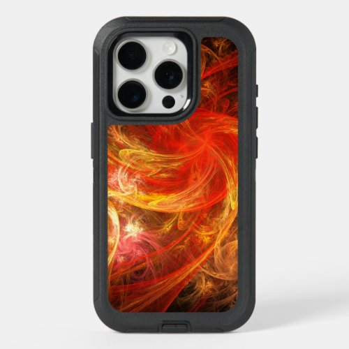 Firestorm Nova Abstract Art iPhone 15 Pro Case
