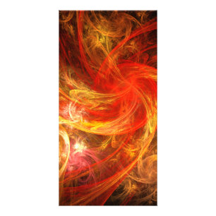 Firestorm Nova Abstract Art Photo Card