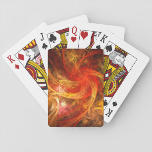 Firestorm Nova Abstract Art Playing Cards