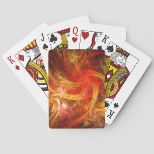 Firestorm Nova Abstract Art Poker Cards