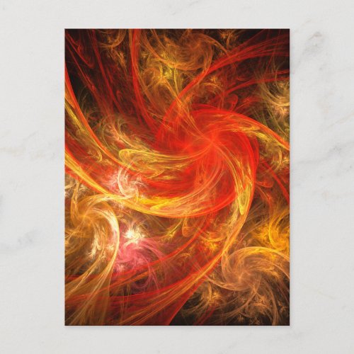 Firestorm Nova Abstract Art Postcard