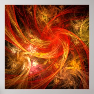 Firestorm Nova Abstract Art Print